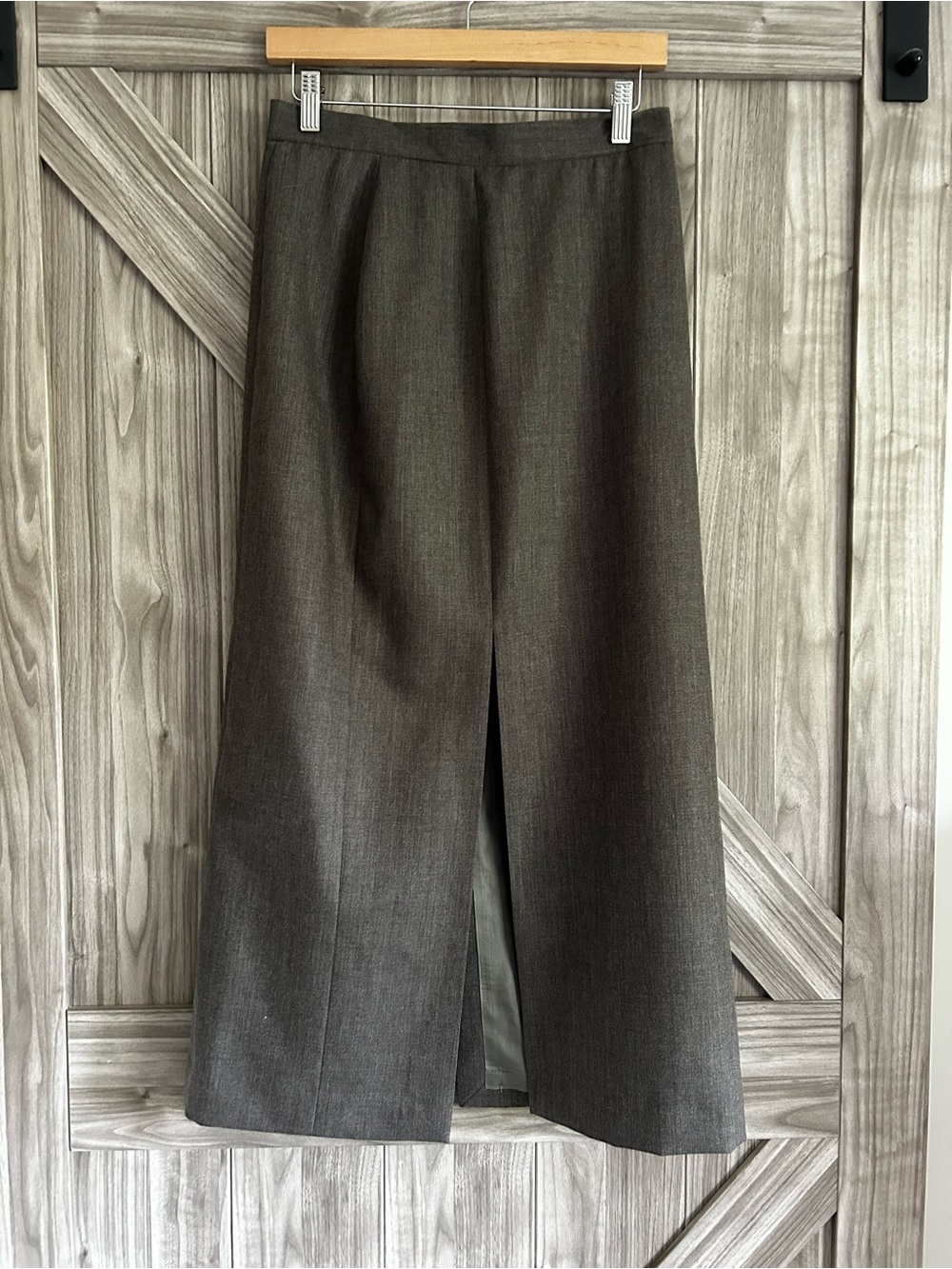 🍂 VINTAGE Mr. Jax 100% Pure Virgin Wool Double Split Maxi Skirt